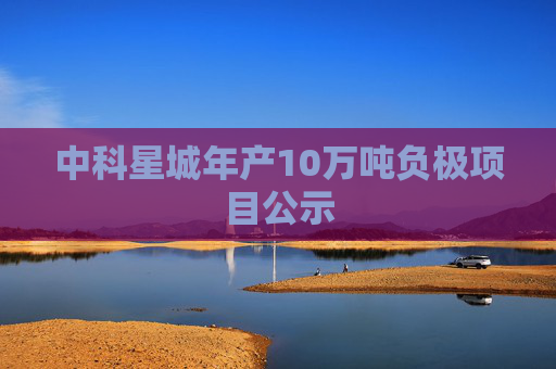 中科星城年产10万吨负极项目公示