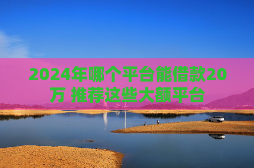 2024年哪个平台能借款20万 推荐这些大额平台