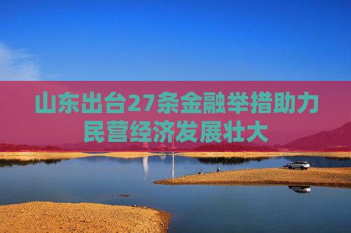 山东出台27条金融举措助力民营经济发展壮大