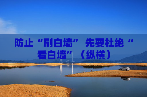 防止“刷白墙” 先要杜绝“看白墙”（纵横）
