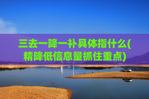 三去一降一补具体指什么(精降低信息量抓住重点)