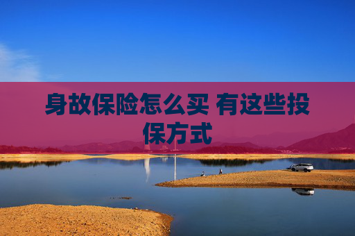 身故保险怎么买 有这些投保方式