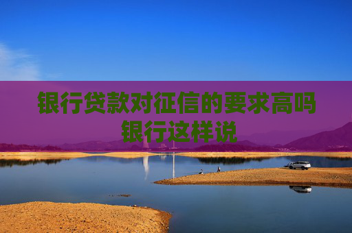 银行贷款对征信的要求高吗 银行这样说