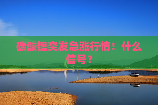 碳酸锂突发急涨行情！什么信号？