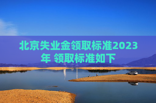 北京失业金领取标准2023年 领取标准如下