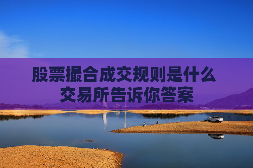 股票撮合成交规则是什么 交易所告诉你答案