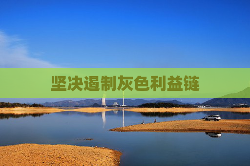 坚决遏制灰色利益链