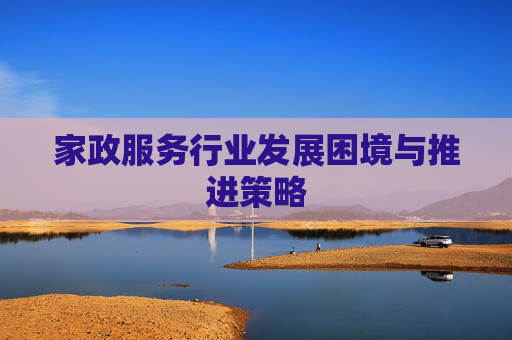 家政服务行业发展困境与推进策略