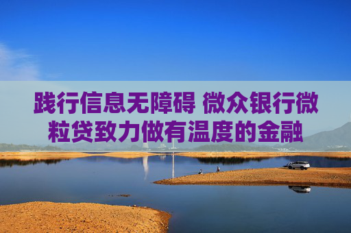 践行信息无障碍 微众银行微粒贷致力做有温度的金融
