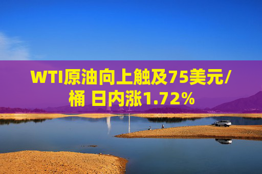 WTI原油向上触及75美元/桶 日内涨1.72%