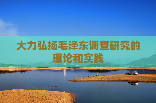 大力弘扬毛泽东调查研究的理论和实践