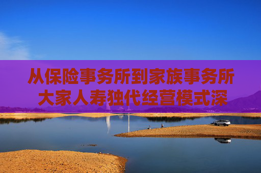 从保险事务所到家族事务所 大家人寿独代经营模式深入推进