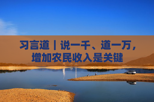 习言道｜说一千、道一万，增加农民收入是关键