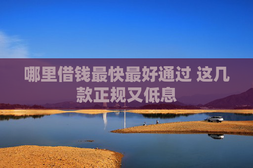 哪里借钱最快最好通过 这几款正规又低息