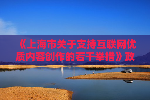 《上海市关于支持互联网优质内容创作的若干举措》政策问答