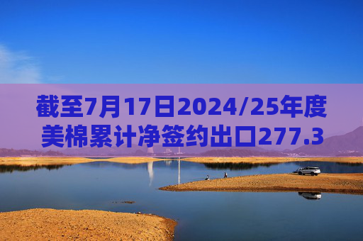 截至7月17日2024/25年度美棉累计净签约出口277.36万吨