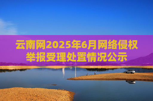 云南网2025年6月网络侵权举报受理处置情况公示