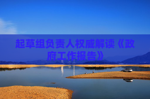 起草组负责人权威解读《政府工作报告》