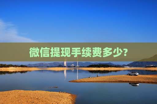 微信提现手续费多少?