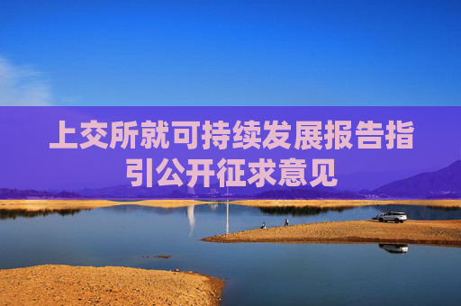 上交所就可持续发展报告指引公开征求意见
