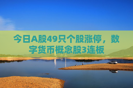 今日A股49只个股涨停,数字货币概念股3连板