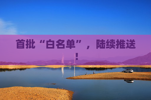 首批“白名单”，陆续推送！