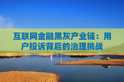 互联网金融黑灰产业链：用户投诉背后的治理挑战