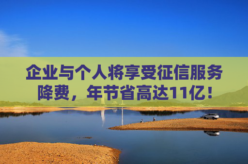 企业与个人将享受征信服务降费，年节省高达11亿！