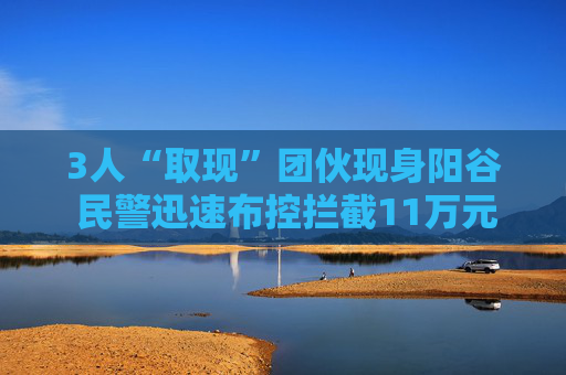 3人“取现”团伙现身阳谷 民警迅速布控拦截11万元