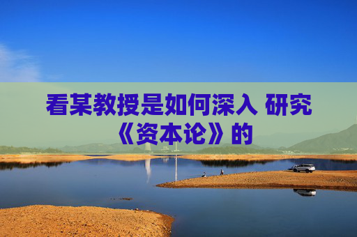 看某教授是如何深入 研究《资本论》的