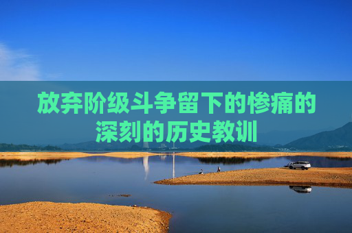 放弃阶级斗争留下的惨痛的深刻的历史教训