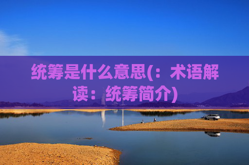 统筹是什么意思(：术语解读：统筹简介)
