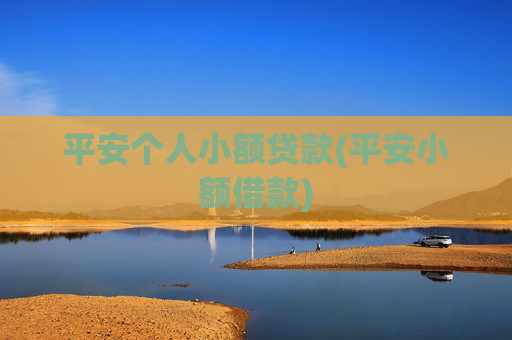 平安个人小额贷款(平安小额借款)