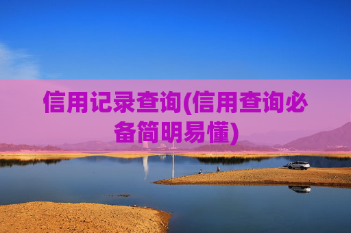 信用记录查询(信用查询必备简明易懂)