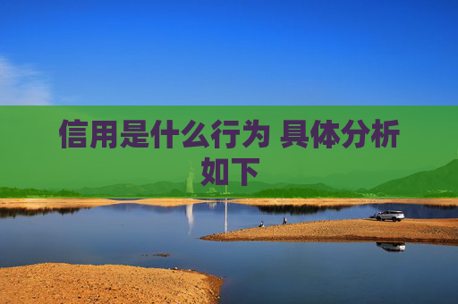 信用是什么行为 具体分析如下