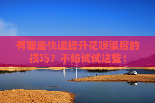 有哪些快速提升花呗额度的技巧？不妨试试这些！