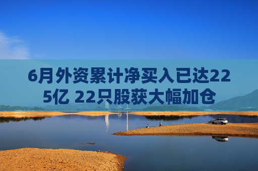6月外资累计净买入已达225亿 22只股获大幅加仓