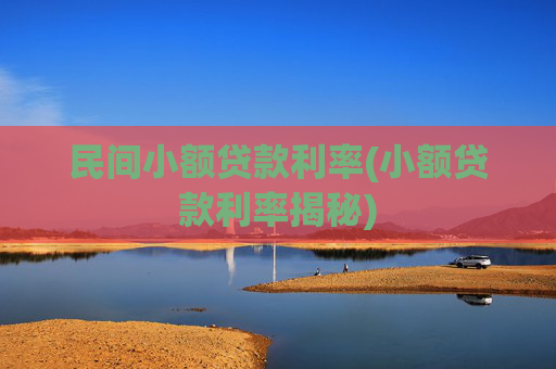 民间小额贷款利率(小额贷款利率揭秘)