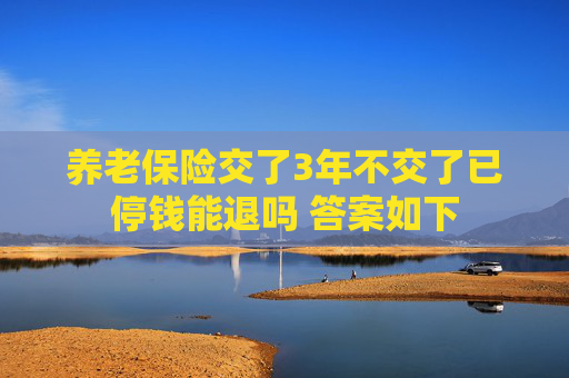 养老保险交了3年不交了已停钱能退吗 答案如下