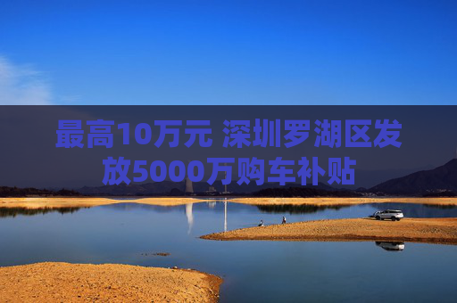 最高10万元 深圳罗湖区发放5000万购车补贴