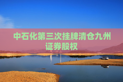 中石化第三次挂牌清仓九州证券股权