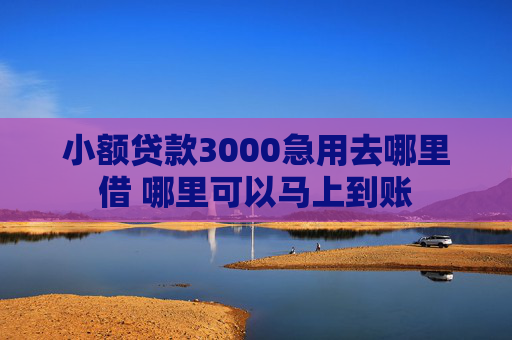 小额贷款3000急用去哪里借 哪里可以马上到账