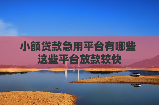 小额贷款急用平台有哪些 这些平台放款较快