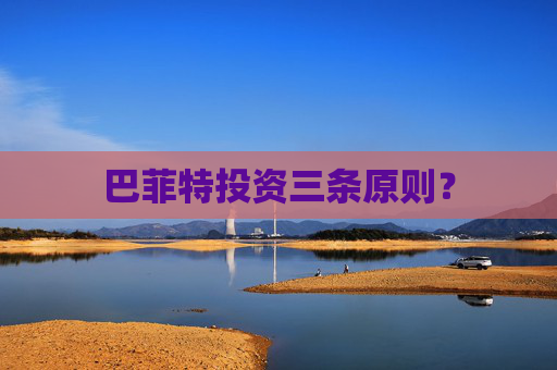 巴菲特投资三条原则？