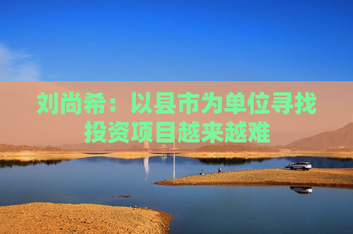 刘尚希：以县市为单位寻找投资项目越来越难