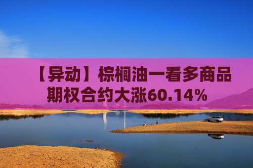 【异动】棕榈油一看多商品期权合约大涨60.14%