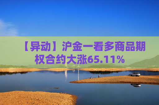 【异动】沪金一看多商品期权合约大涨65.11%