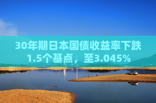 30年期日本国债收益率下跌1.5个基点，至3.045%
