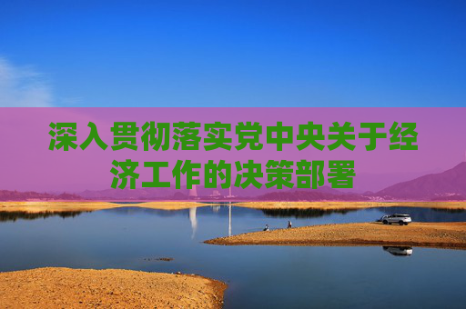 深入贯彻落实党中央关于经济工作的决策部署