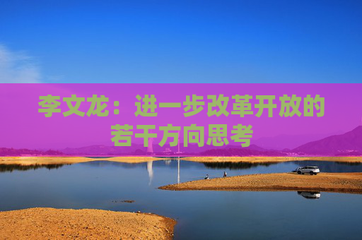 李文龙：进一步改革开放的若干方向思考